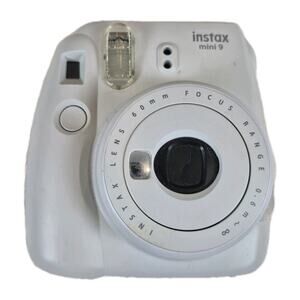 Fujifilm Instax Mini 9 Instant Film Camera White w/ Case & Film Tested